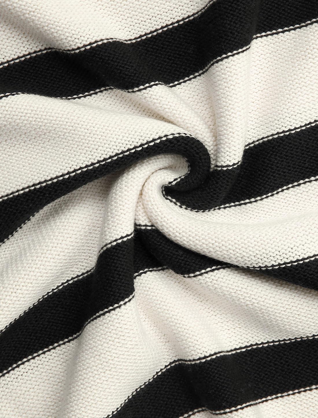 Allegra K Women's Fall Tops 2025 Striped Drop Shoulder Round Neck Long Sleeves Pullover Sweater - Image 7