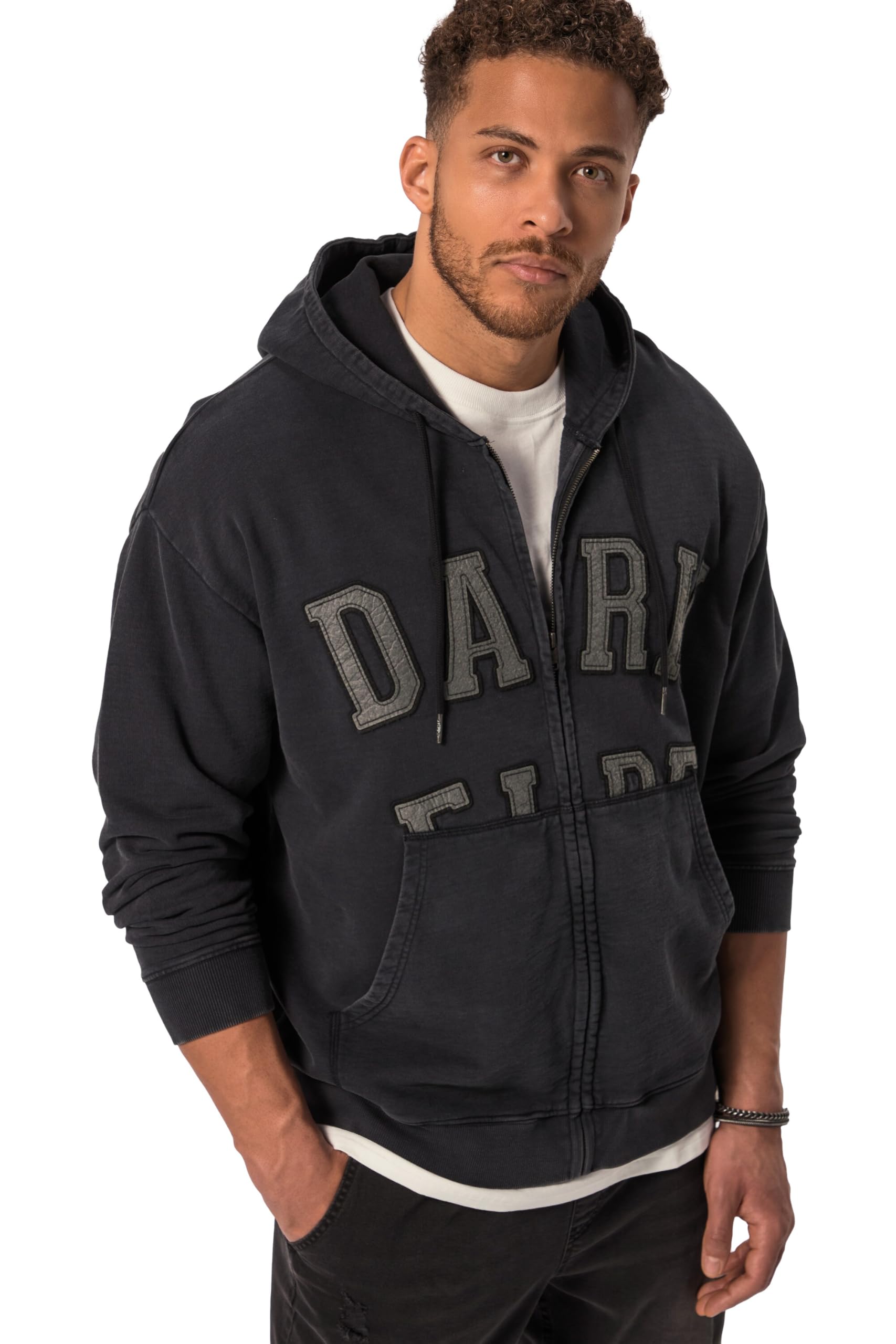 STHUGE Hoodiejacke, Oversized, Kapuze, Badges 824898