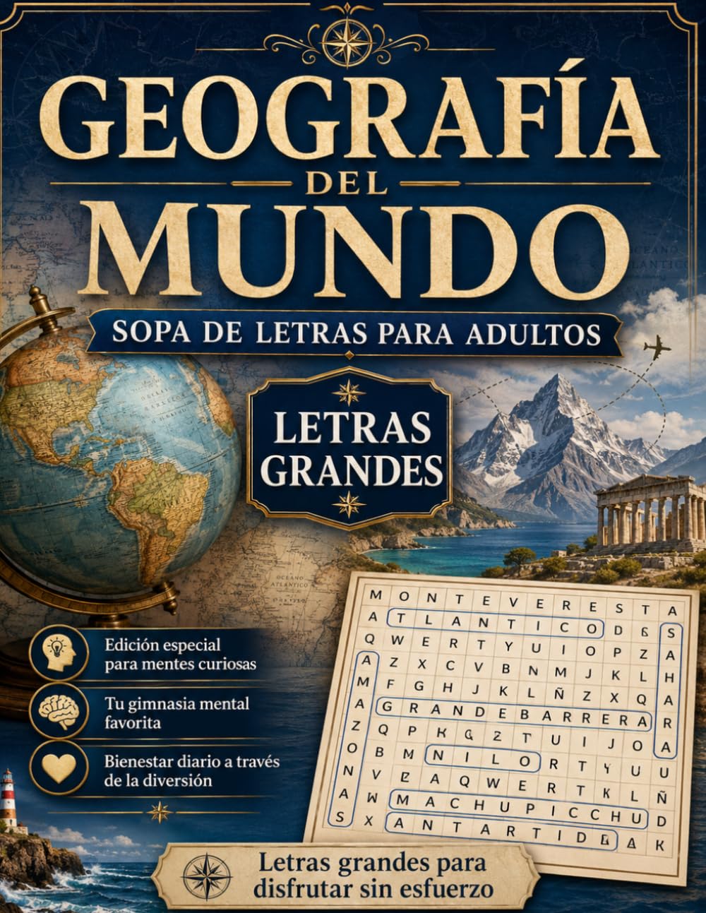 Geografía del Mundo: Sopa de letras geográfica para mentes curiosas