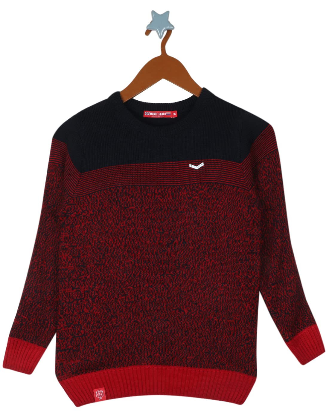 Boys Maroon Nylon Solid Pullover 521053352-1