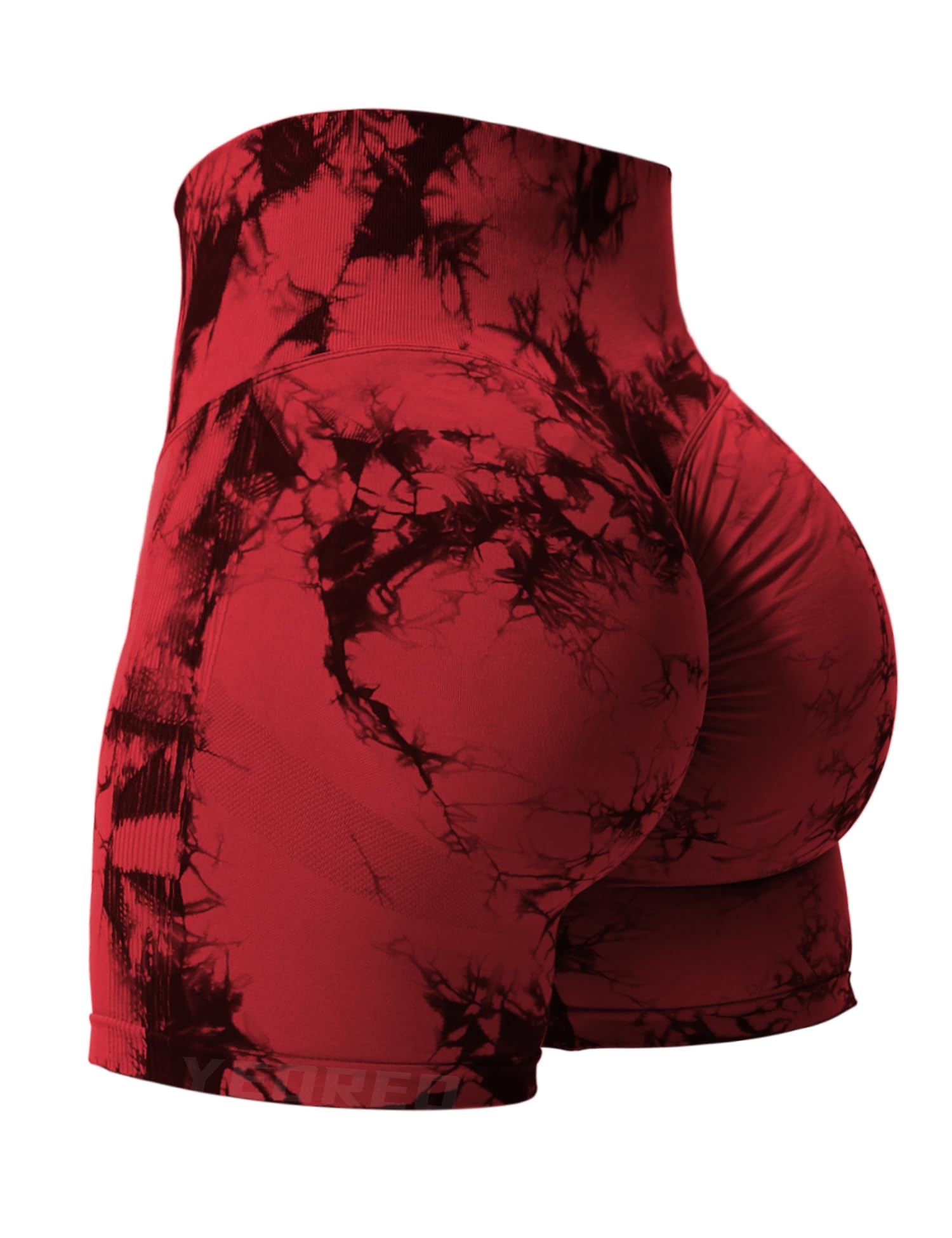 YEOREO Women High Waist Workout Yoga Gym Smile Contour Seamless Cycling Shorts