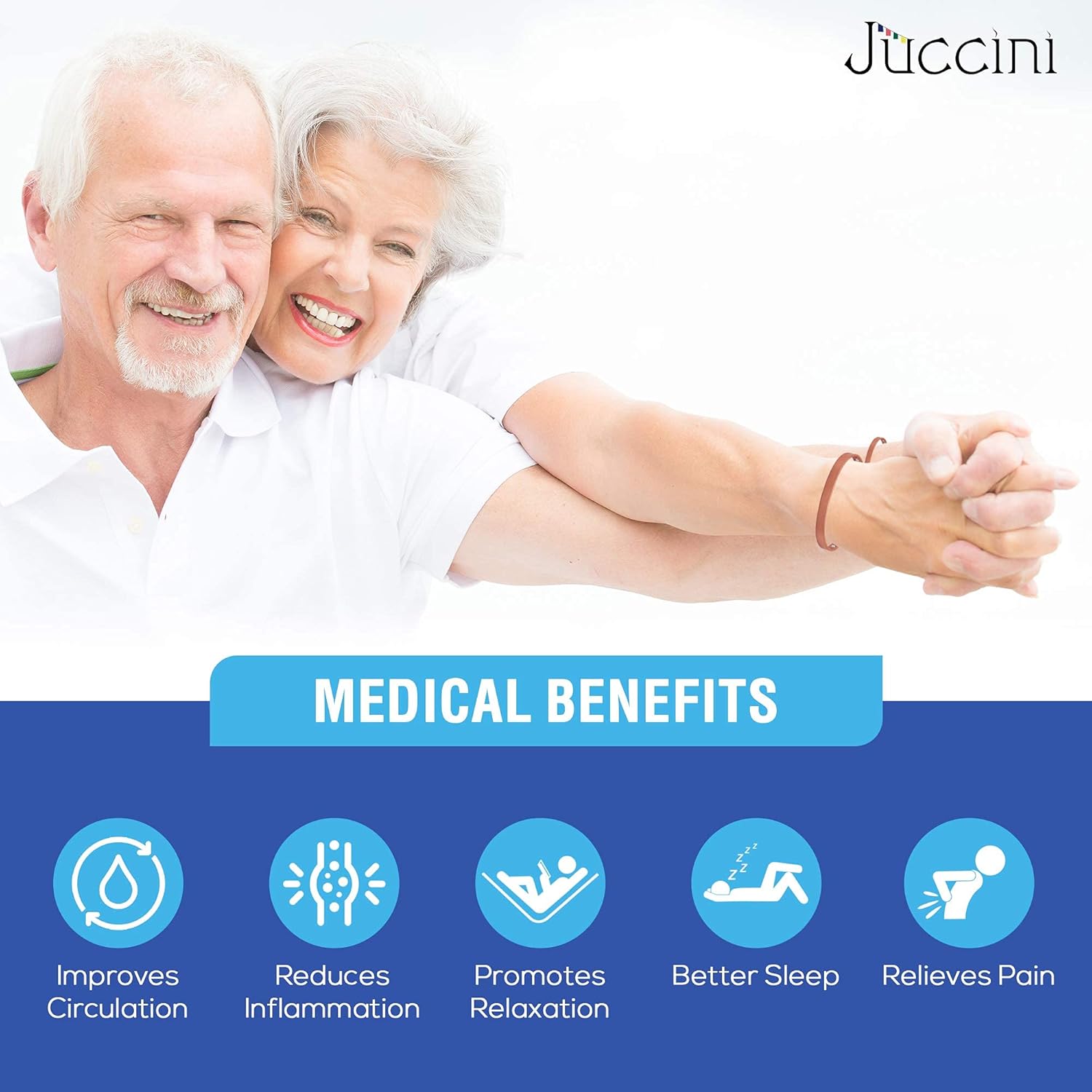 Juccini Magnetic Copper Bracelet for Men and Women - Pure Copper Bracelets with Neodymium Magnets - Effective Relief from Joint Pain, Arthritis, Carpal Tunnel (Plain Design - 2 Pieces) : Health & Household