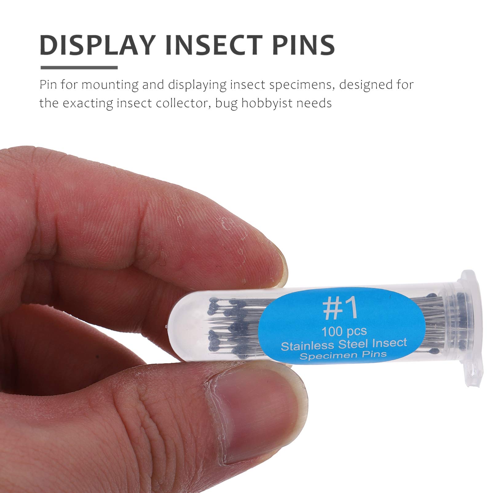 iplusmile 300 Stück Edelstahl Insekten Probe Entomologie Dissektion Schmetterling Sammlungen Nadeln für Die Schule 4X0. 06Cm