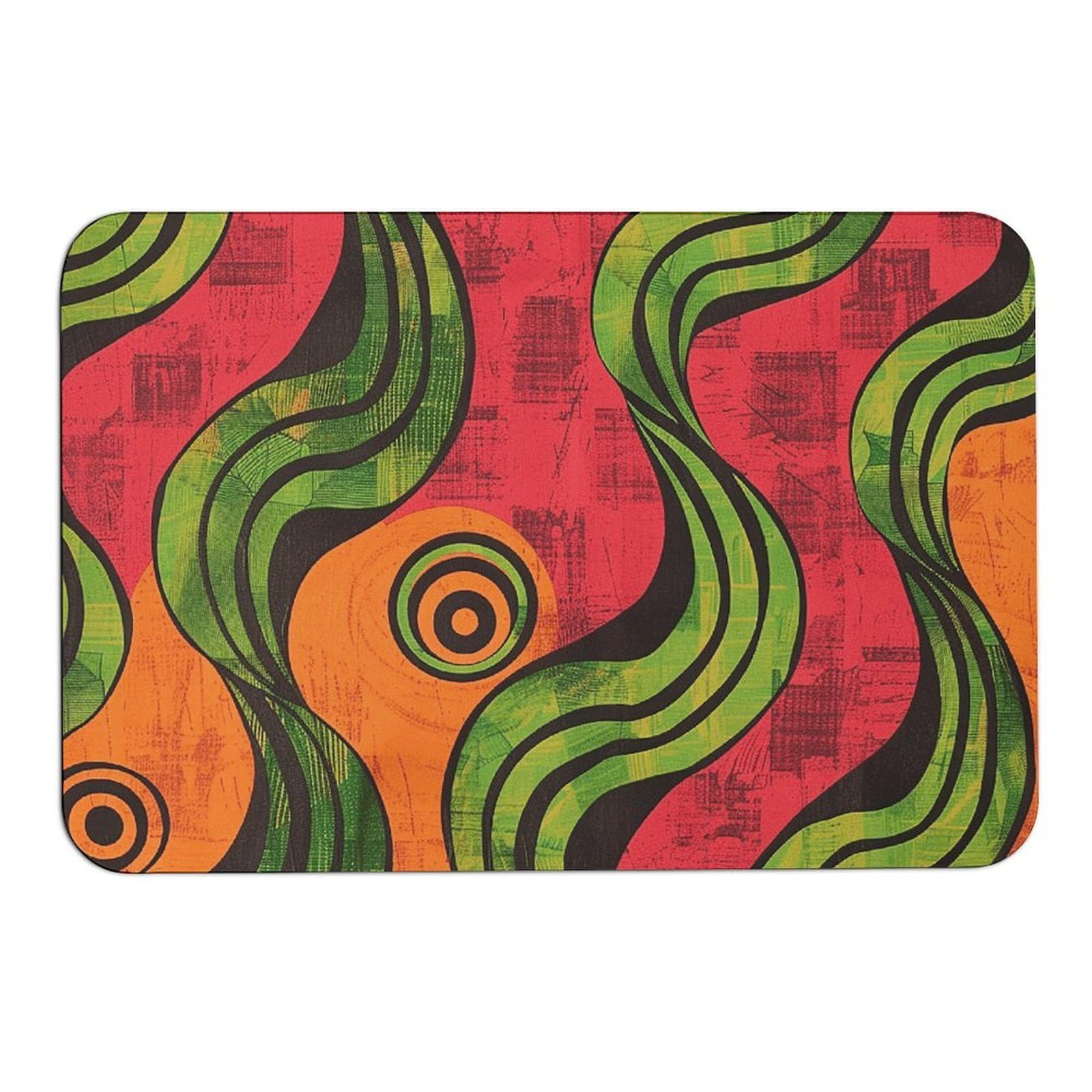 NTVOWPZO Large Swirl Pattern Stone Bath Mats Large Swirl Pattern Diatomaceous Earth Bath Mat Super Absorbent Bathroom Floor Mat Quick Drying Shower Mat for Shower Bathtub Bathroom Accessory