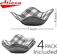 Vista 4 de Juego de 4 almohadillas calientes para tazas de caldo para microondas y platos calientes, multiusos, a prueba de calor