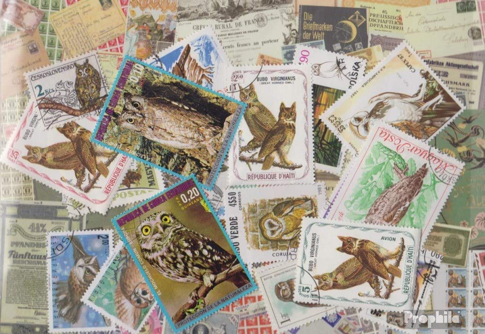 Motives 25 various Owls stamps (Stamps for collectors) Birds