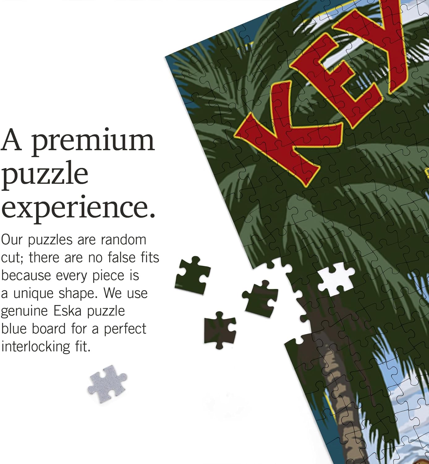 Lantern Press Key West, Florida, The Southernmost Point 1000 Piece Jigsaw Puzzle for Adults, Made in USA with Reference Poster