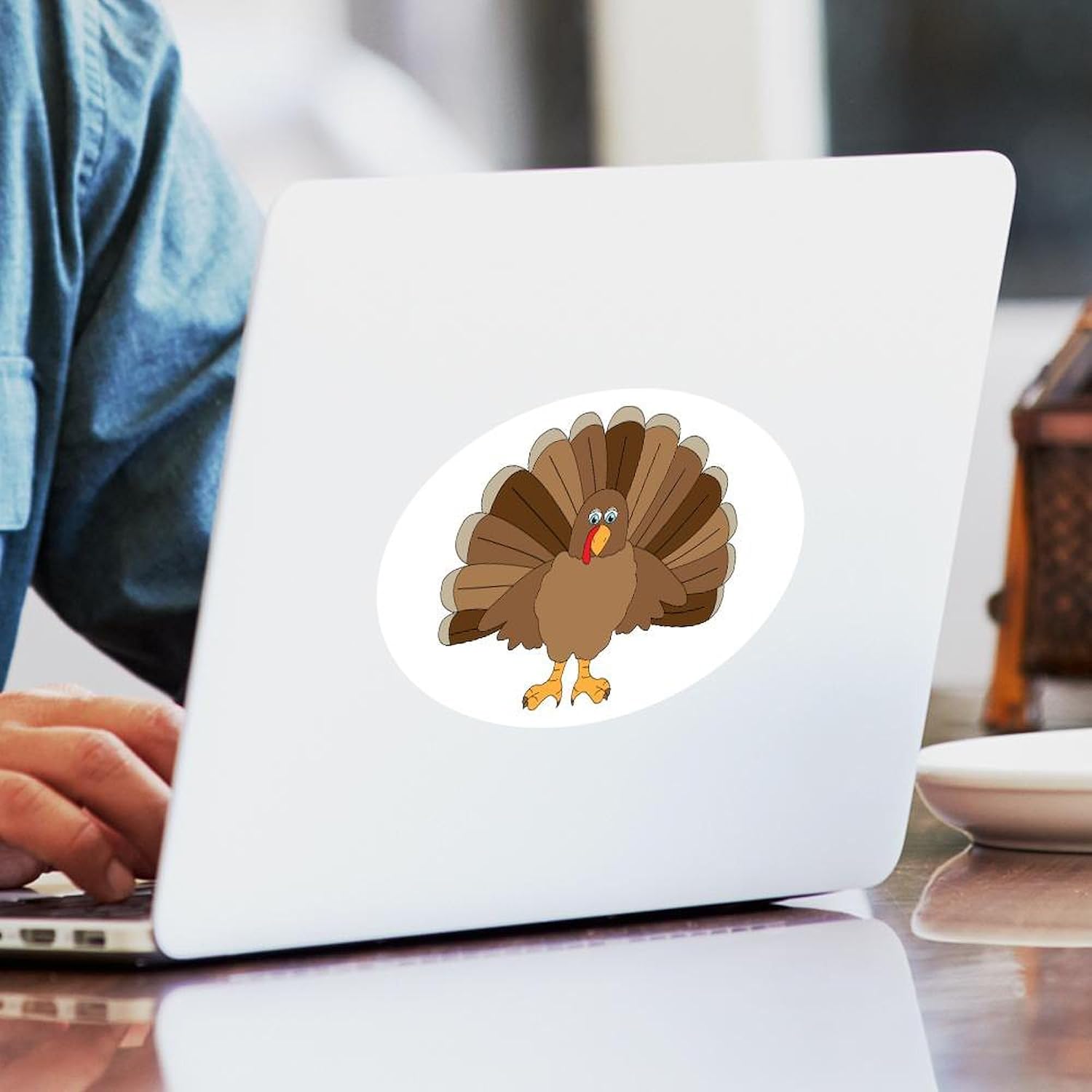 CafePress Thanksgiving Turkey Sticker Oval Bumper Sticker Car Decal