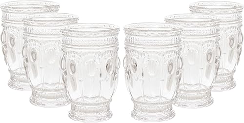 Miniatura 1 de Simple Elements - Juego de copas de vino en relieve vintage, cristalería para bebidas, cristalería vintage, cristalería para el hogar, eventos,