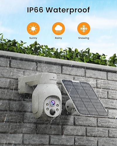 Miniatura 9 de Camcamp Sistema de cámara de seguridad inalámbrico, sistema de seguridad PTZ 6 con energía solar, disco duro de 500 GB, NVR de 4 MP, fácil 6 Kit de