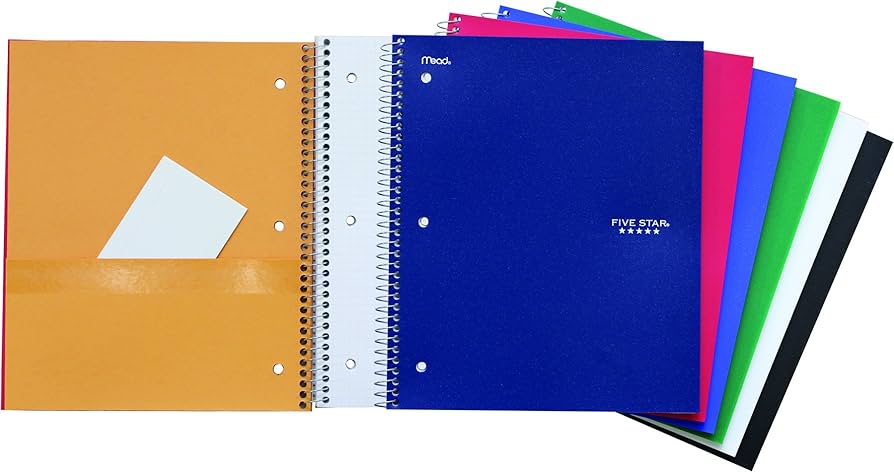 Five Star 1-Subject Spiral Notebook, 8.5