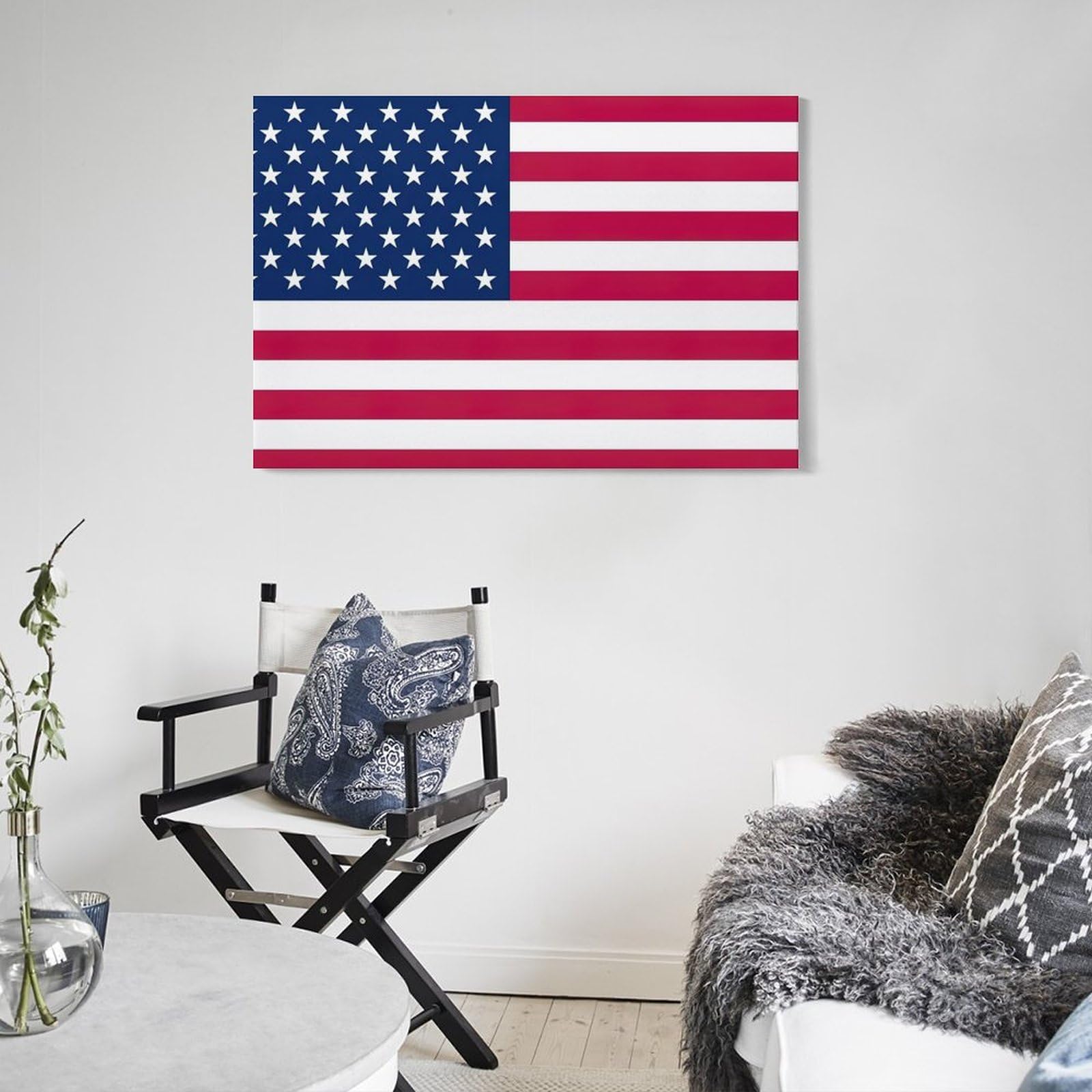 Amazon.co.jp: アメリカ 国旗 星条旗 壁画 キャンバス絵画 アート