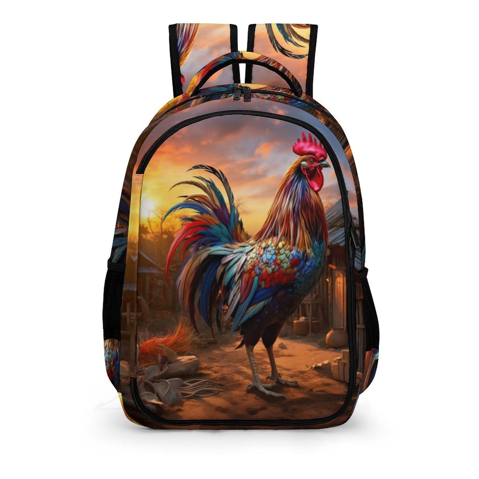Tpisli Boys Style-8 Children's Backpack, Schoolbag Gallic Chicken And Animals Large Capacity Students Bookbag Rucksack Knapsack For Girls Teen
