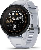 Vista 8 de Garmin Forerunner® 955, reloj inteligente GPS para correr, adaptado a triatletas, batería de larga duración, piedra blanca