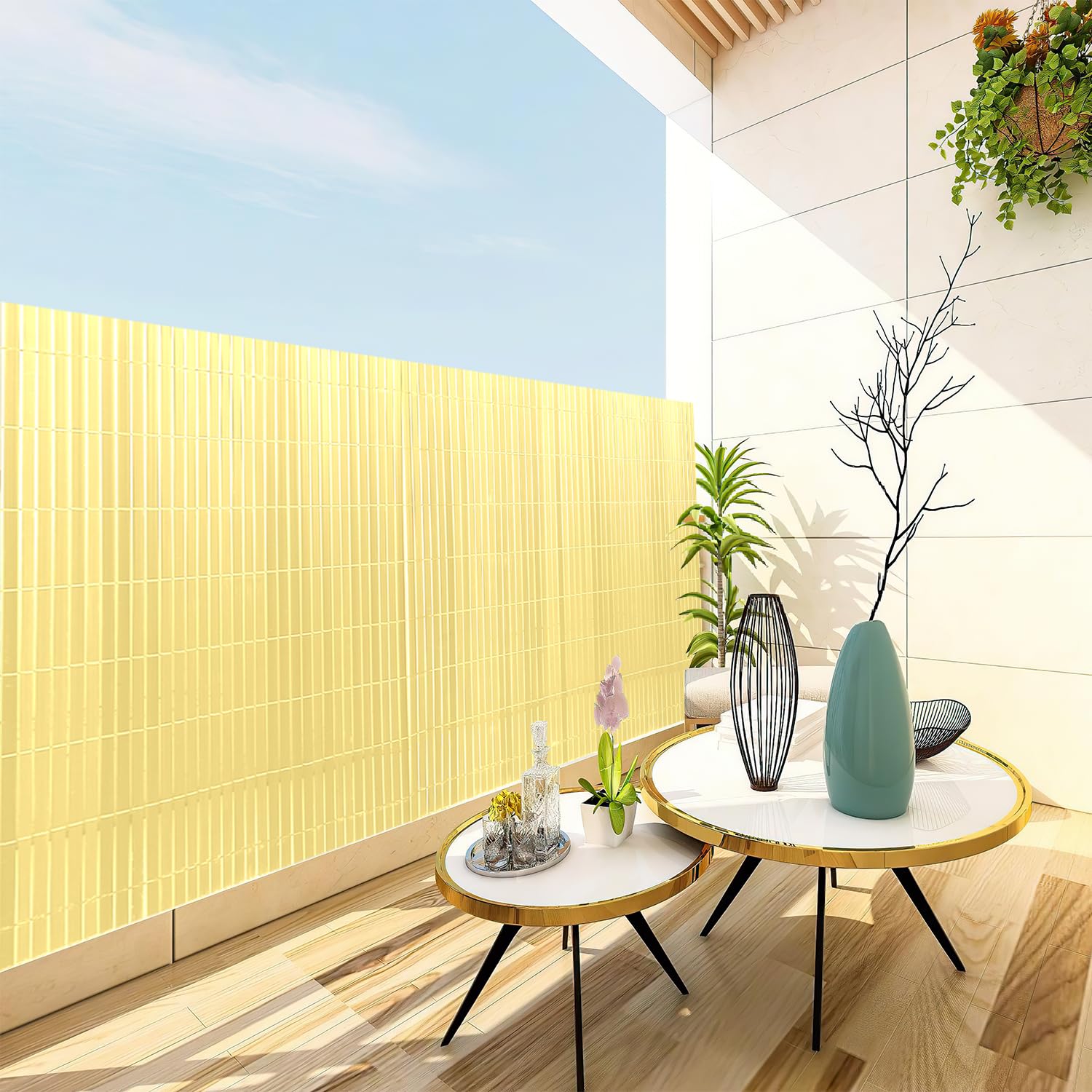 TATIVALO PVC Sichtschutzmatte 160x400cm Anthrazit - Doppelt Verstärkt, UV-beständig Für Balkon & Gartenzaun