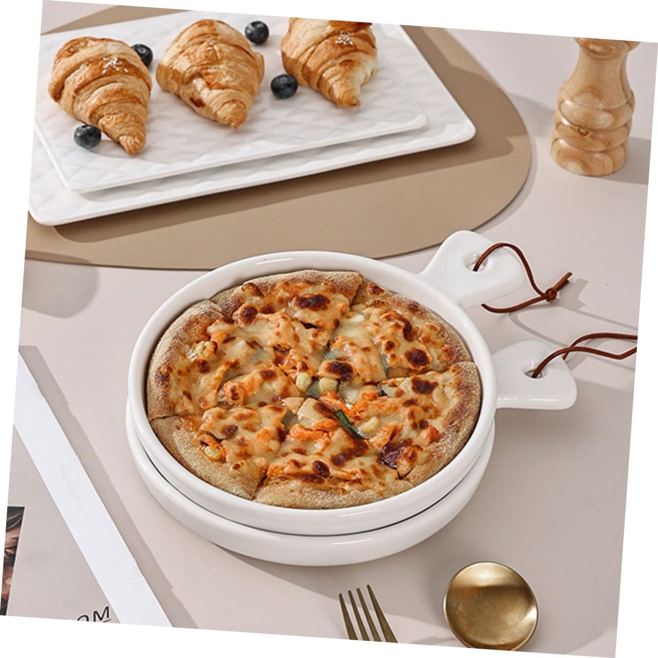 Plateau Rond Antiadhésif Zerodeko – 31,5 Cm – Pour Pizza, Gâteaux, Cuisson Et Rôtissage – Noir, Robuste
