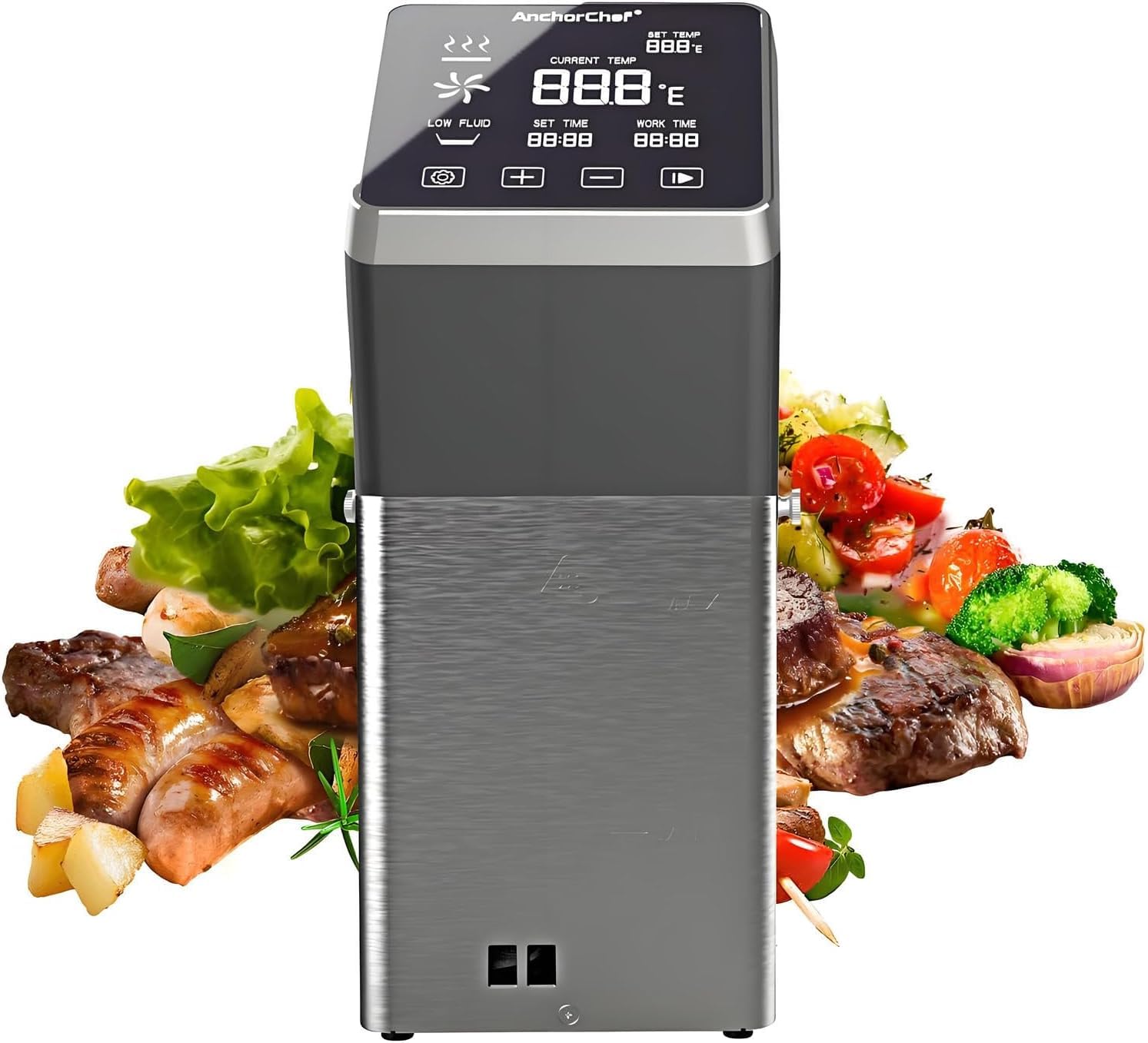 Cuocitore Sous Vide professionale, riscaldatore di precisione con controllo accurato della temperatura, timer, riscaldamento rapido per chef domestici e di ristorante, perfetto per la cucina gourmet.