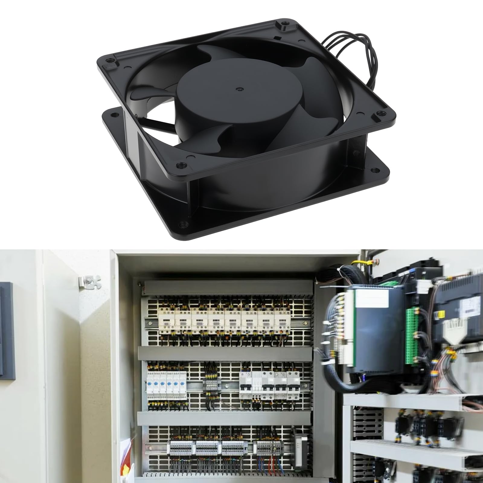 Ventilateur Axial de Refroidissement 2 Broches AC220-240V 0,12A 20W 12038B2HL Convient Aux Armoires électriques Industrielles