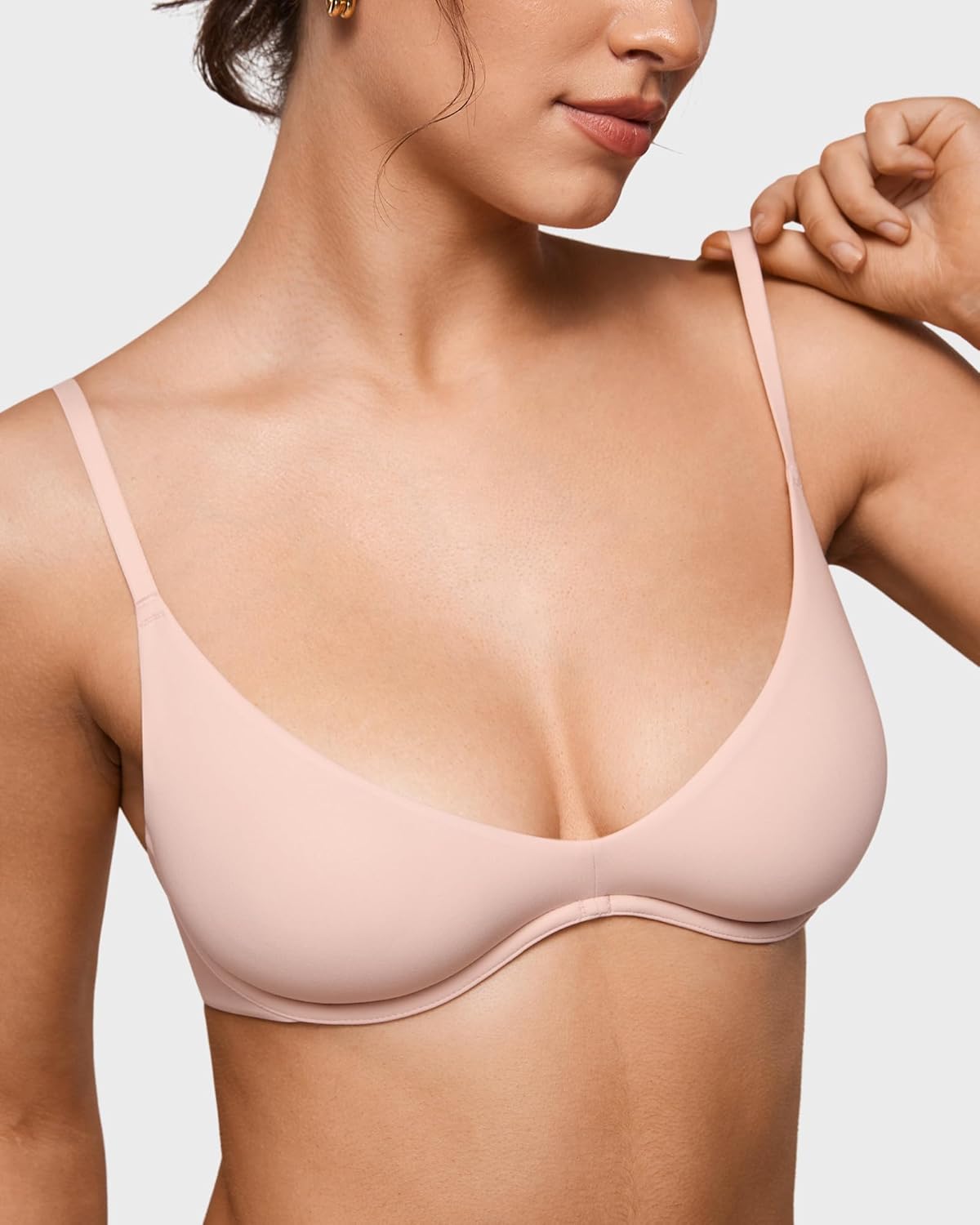 INLYRIC Women's Inbarely Plus Plunge Bra - Unlined Underwire Sexy Demi Balconette Bras - Image 2