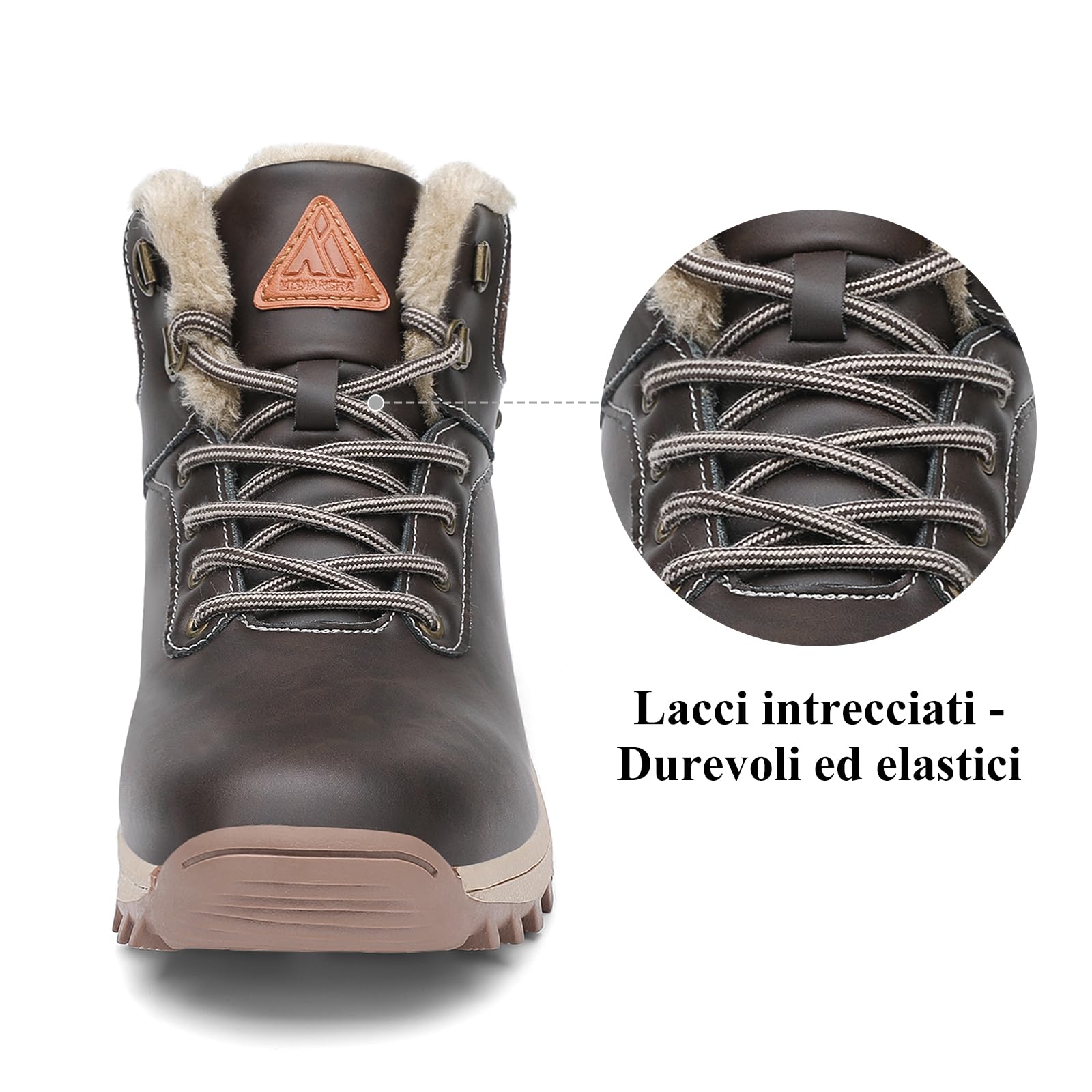 Pastaza Stivali da Neve Uomo Donna Trekking Scarpe Inverno Impermeabili Outdoor Pelliccia Sneakers