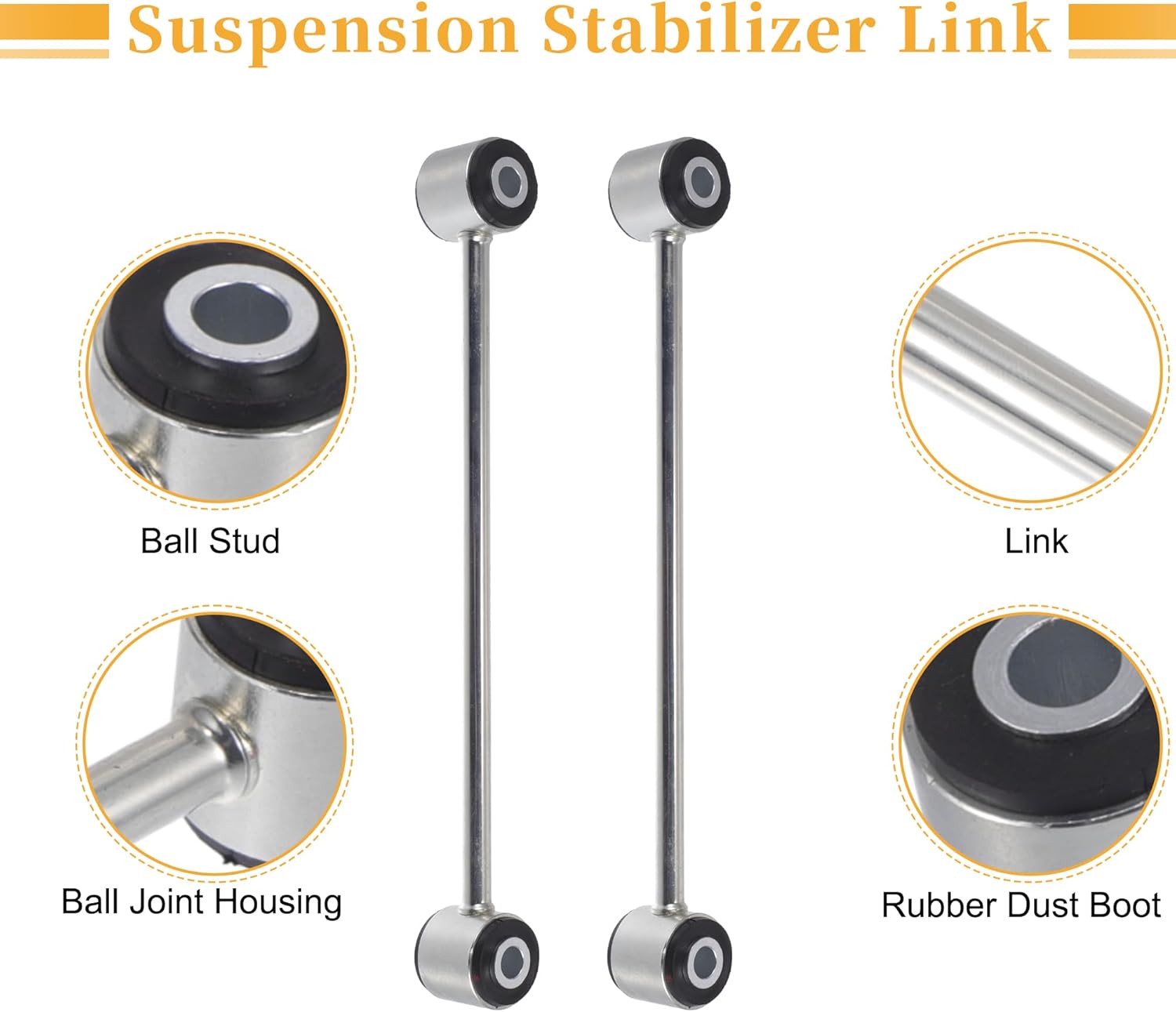 X AUTOHAUX 2pcs Rear Sway Bar Links Stabilizer Link Kit for Dodge Challenger 2008-2019 for Dodge Charger 2006-2019 Suspension Kit No.K7470
