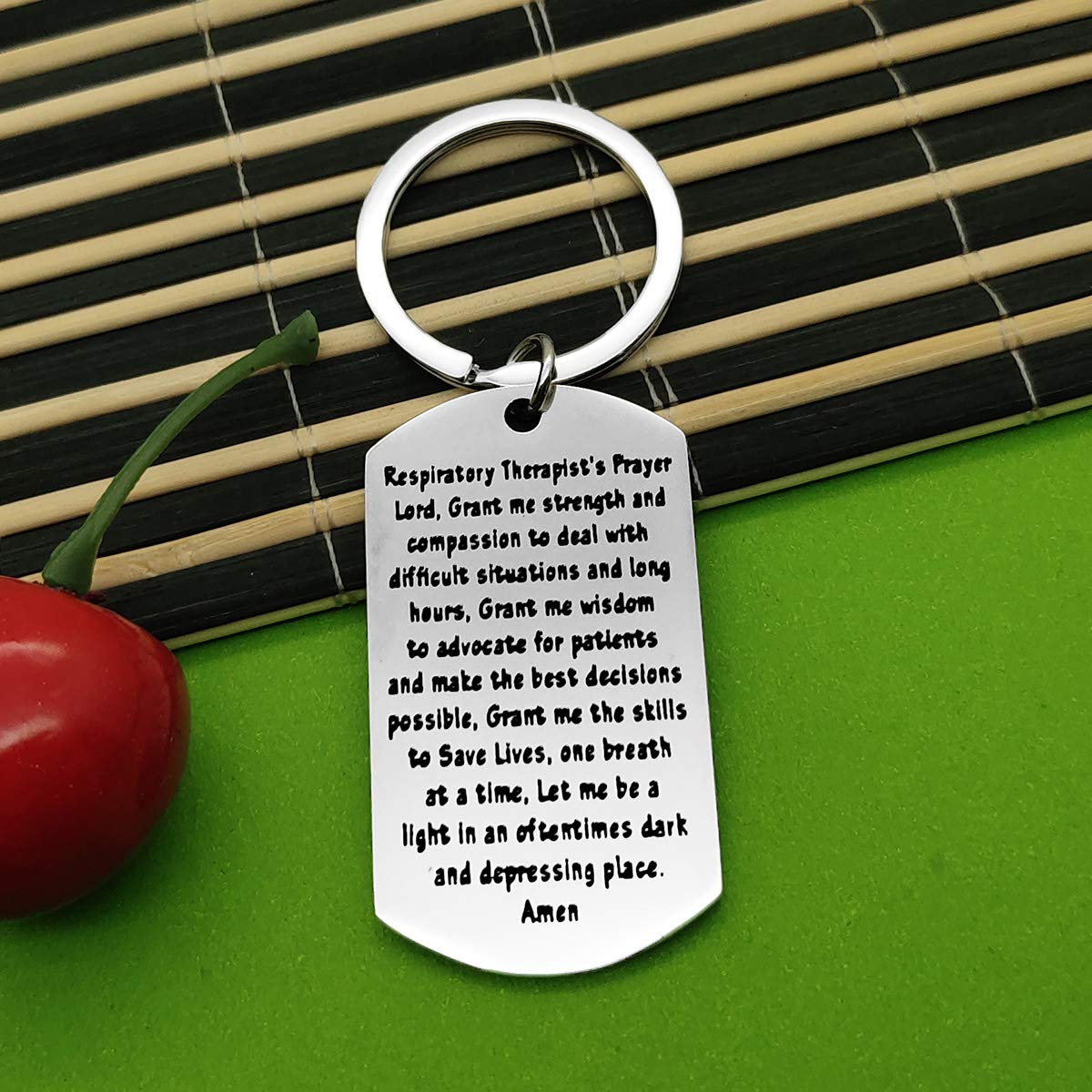 Baipilu Respiratory Therapy Gifts for Men Women Therapist Prayer Keychain Respiratory Tech Keychain Gift for Graduates Birthday Graduation Present Therapist Present