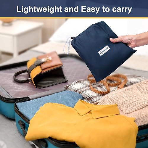 Miniatura 5 de KOMUSMO - Forro para saco de dormir con cremallera, saco de dormir ligero de viaje, portátil, compacto, para campamento, longitud completa y 4