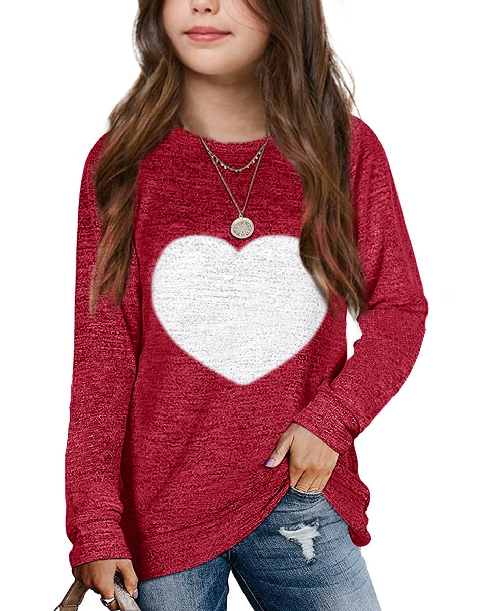 Apbondy Girls Shirts Casual Long Sleeve Crewneck Loose Sweatshirts