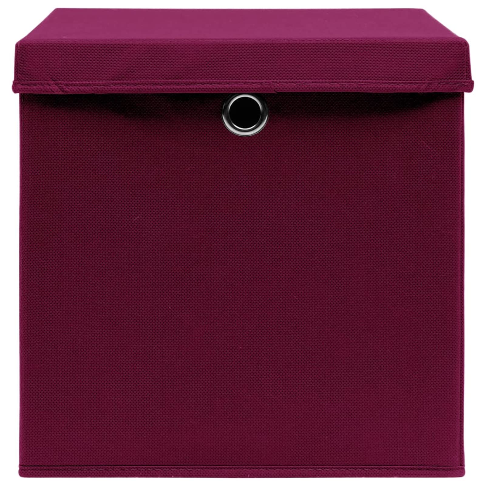 LAPOOH Aufbewahrungsboxen mit Deckel 4 STK Spielzeugkiste, Aufbewahrungskiste, Kleideraufbewahrung, Kleideraufbewahrung & Organisation, Dunkelrot 32×32×32cm Stoff