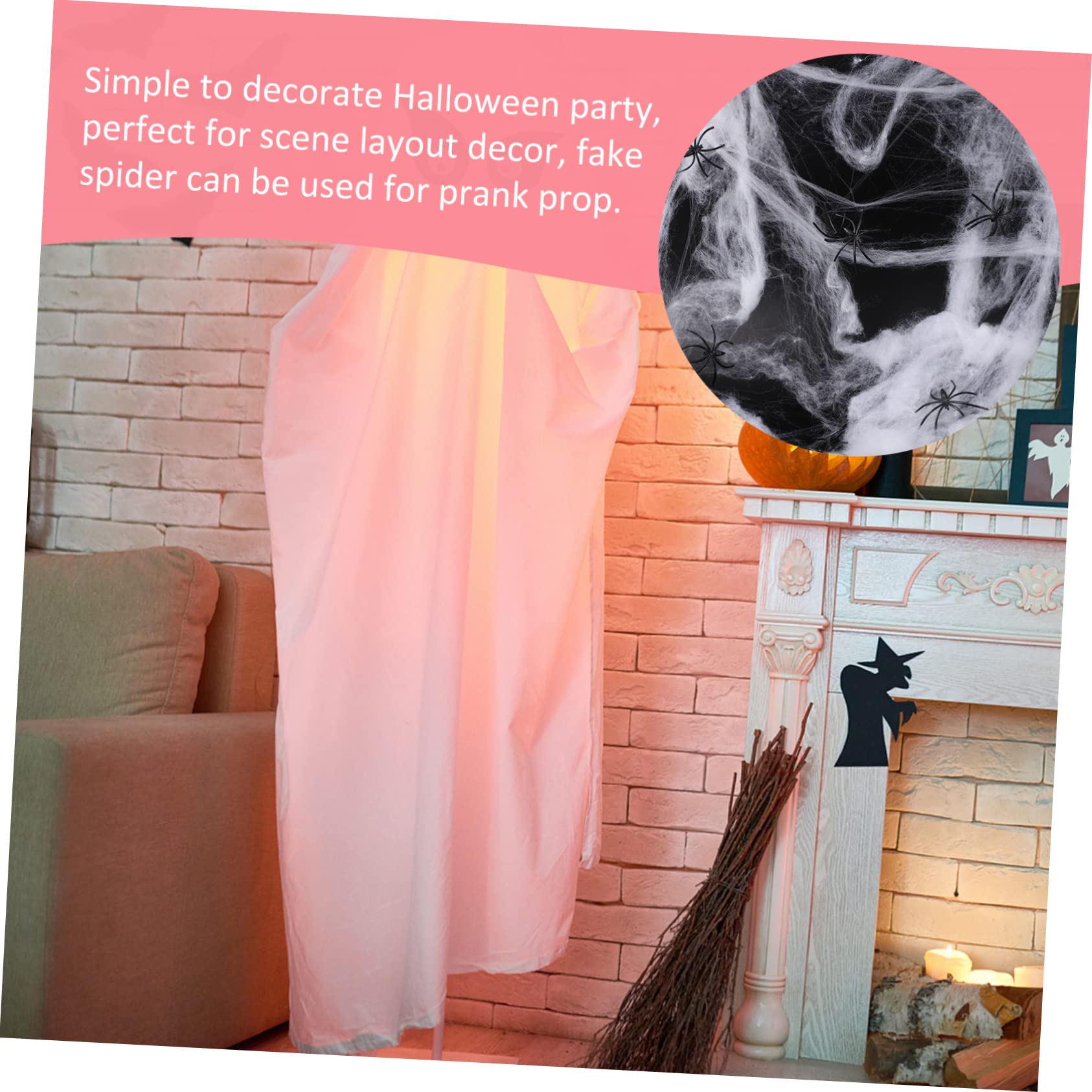 BESPORTBLE 10sets Decorazioni Halloween Con Ragnatela Finta e Ragni Per Decorazioni Domestiche e Festa Di Halloween Per Interni Ed Esterni Accessorio Divertente Per Scherzi e Atmosfera