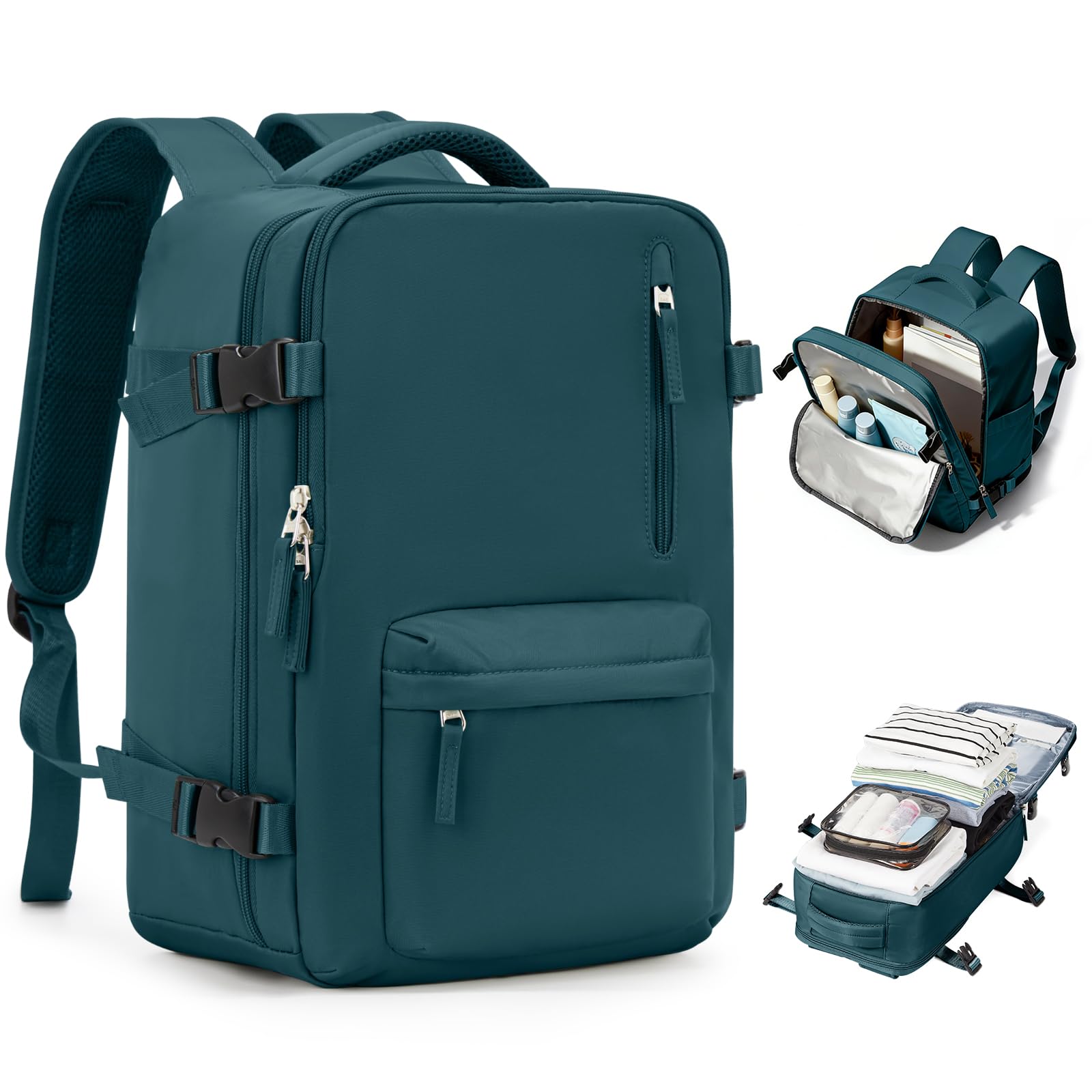 SZLX Mochila al Vacio con Bomba Equipaje de Mano 40x30x20 Ryanair Vueling Wizzair Easyjet Mochila Viaje Cabina Avion 40x20x25 Ryanair Mujer Mochila de transporte Impermeable para Computadora Portátil — view 50