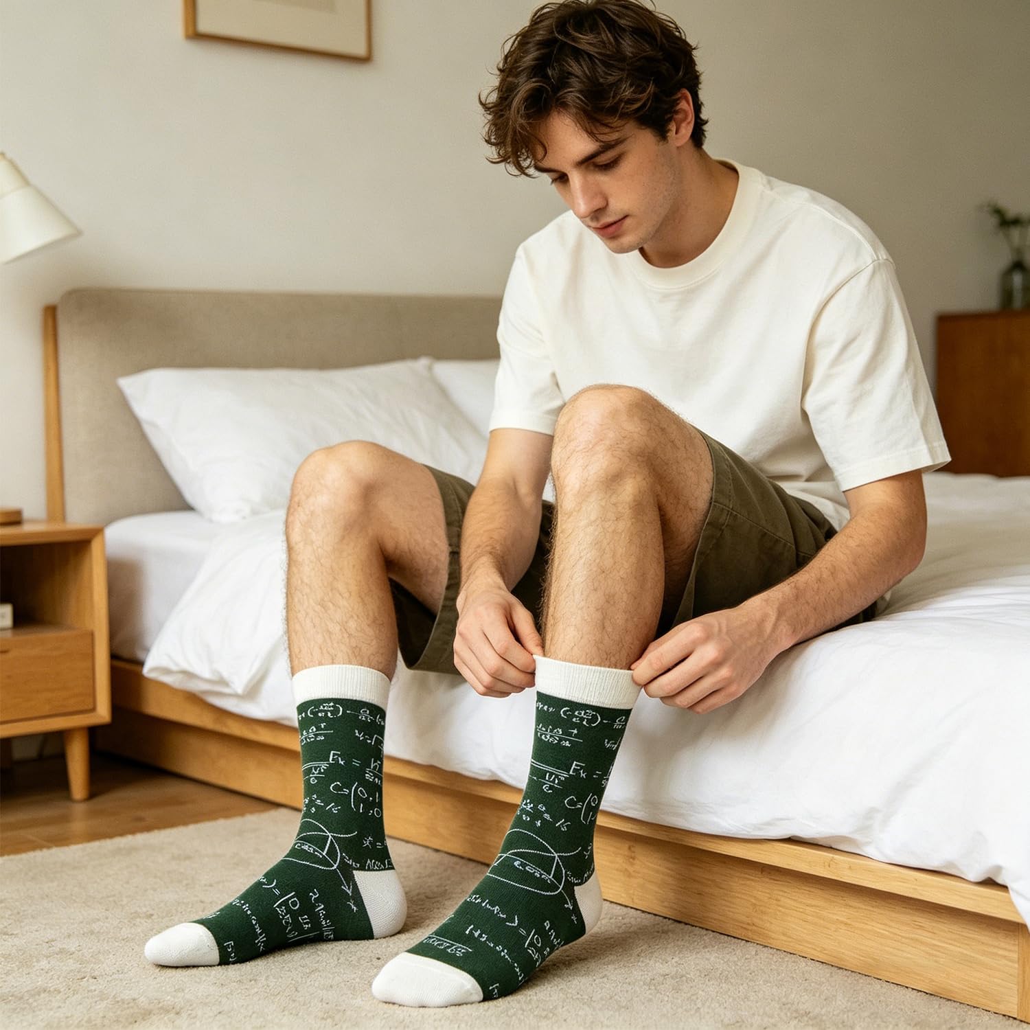 2 Pares De Calcetines De Tubo Con Patrón De Fórmula De Física Y Matemáticas, Estilo Universitario Divertido, Regalos Para Estudiantes De Ciencias, Personalizados Para Usar Con Accesorios.