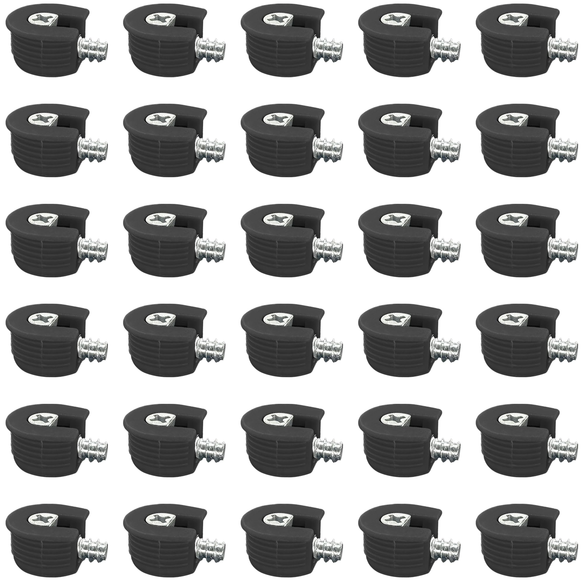 30 PCS Furniture Connectors Eccentric Cam Lock,Funiture Connection Fixing Screws (Black), 19mm - Image 2