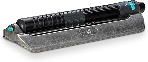 Rociador de agua oscilante turbo para césped y jardín 100004 con base de metal, patrón ajustable para cubrir 4,250 pies cuadrados por New England