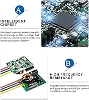 Vista 6 de DC 36 V 48 V reductor de voltaje convertidor reductor de voltaje a 5 V, 15 A, 75 W, regulador de 5 voltios, impermeable, transformador CC/CC