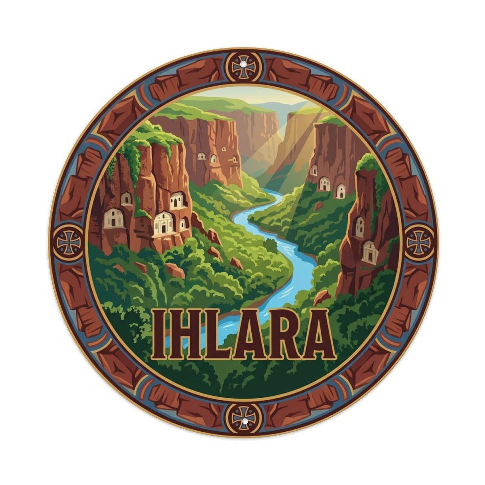 Ihlara Valley Canyon Churches Nature Turkey Vintage Metal Tin Sign