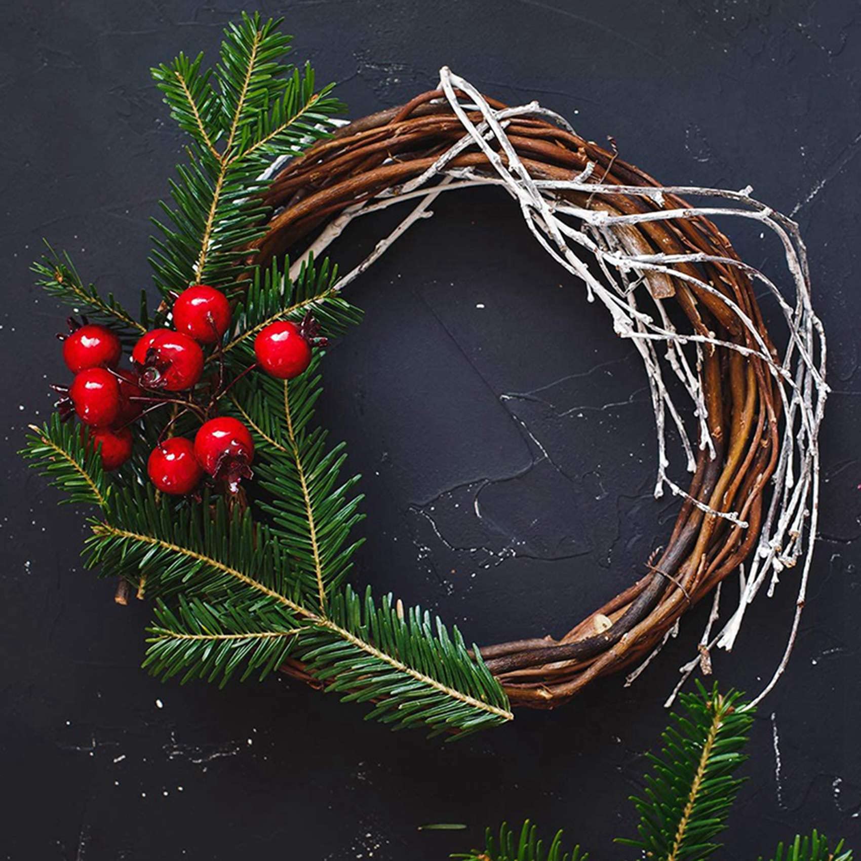 6 Piezas 14 Pulgadas Guirnaldas de Vid Guirnalda de Rama de Vid Guirnalda de Ratán Guirnalda para Manualidades Navideñas O Decoraciones de Boda