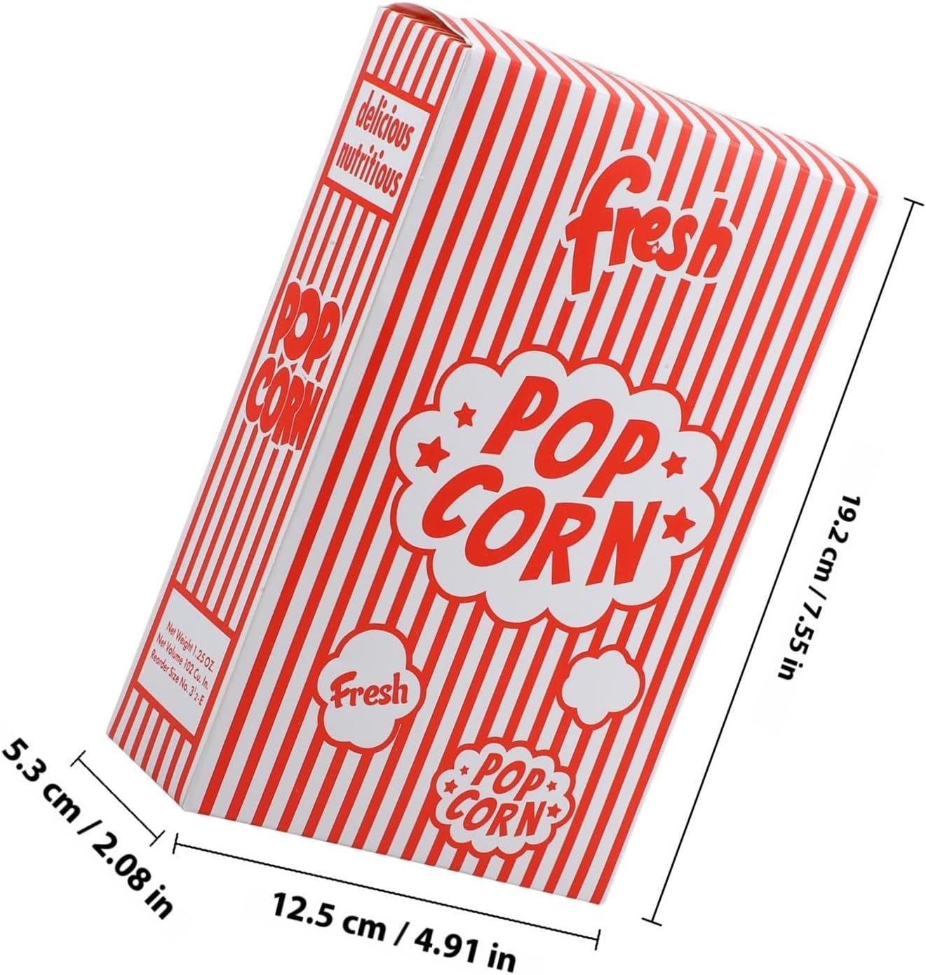 TIDTALEO 50pcs Paperboard Party Candy Container Snack Bags Small Popcorn Boxes Hard to Tear and Easy to Use for Parties and Stores