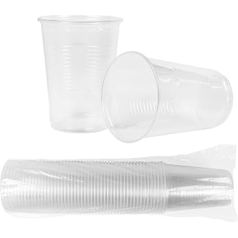 HEKU 50 transparent disposable drinking cups 04l Made of polypropylene Ideal for parties and events
