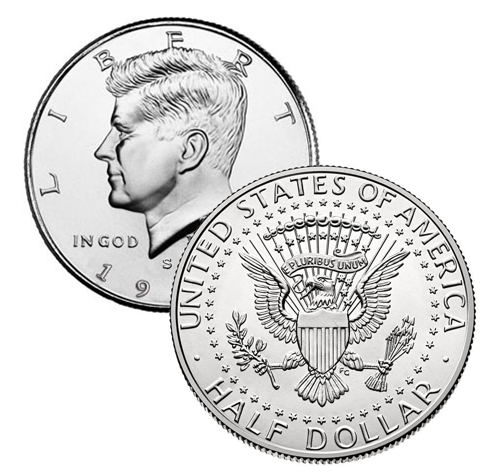 1 Various Mint Marks - 40% Kennedy Half Dollar Date Range-1965-1969 Half Dollar Uncirculated US Mint (1/2) Choice Brilliant Uncirculated
