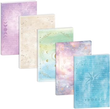 100 Sheets Tarot A5 Refills Papers for Planner Insert Binder, 120GSM Thick Mystic Tarot Card Design Notebook Fillers, Astrology 6 Hole Loose Leaf Papers for A5 6 Ring Binder Journal Diary Graduation