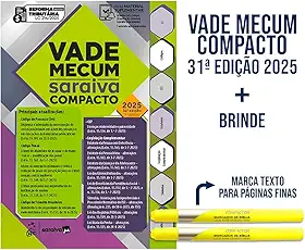 VADE MECUM SARAIVA COMPACTO - 31ª EDIÇÃO 2025 + BRINDE (MARCA TEXTO PARA PÁGINAS FINAS)