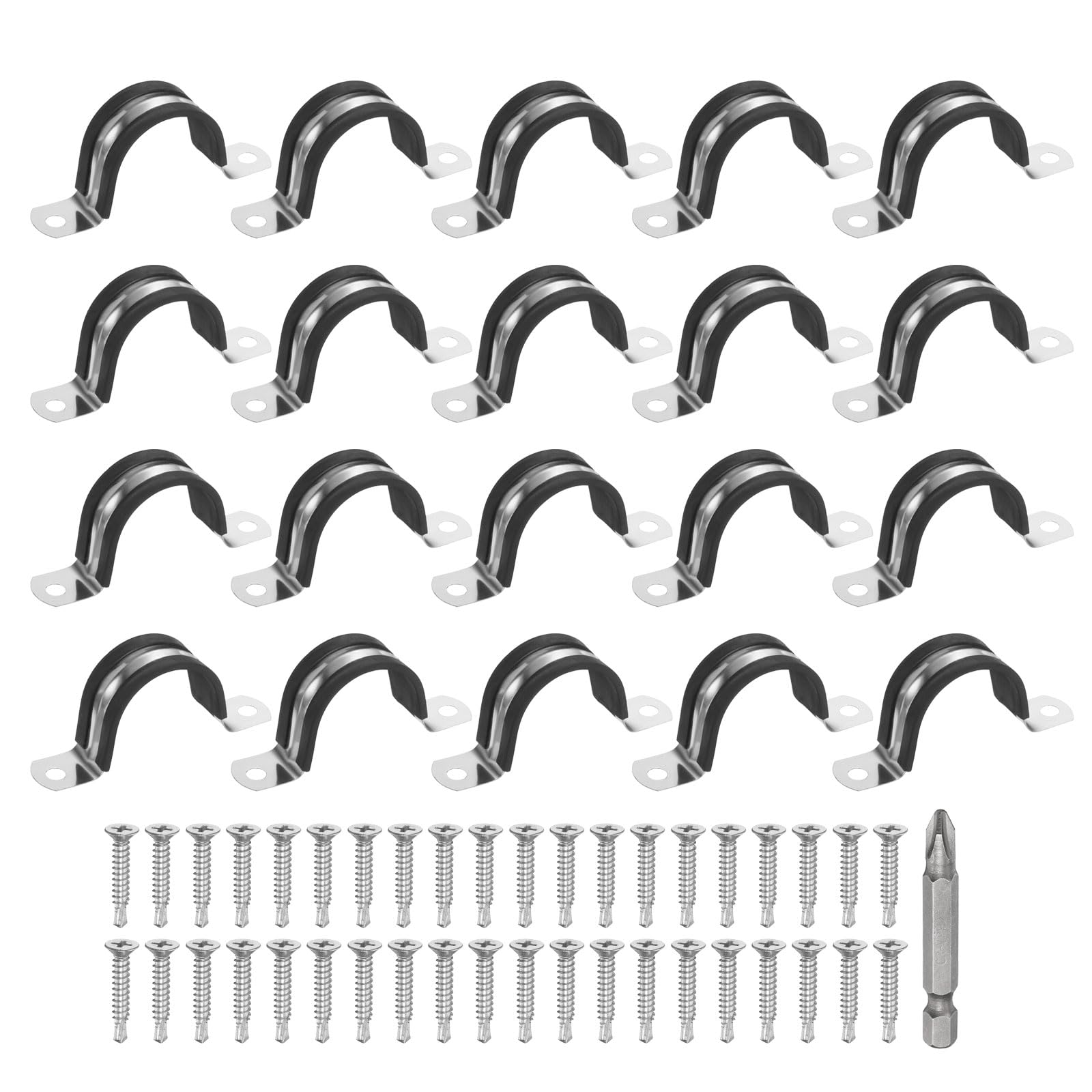 Sangle de tube en U M32 anti-vibration avec vis de fixation sourcing map