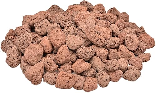 Miniatura 31 de Skyflame 3/8" - 3/4" Red Natural Stones Lava Rock Granules for Gas Fire Pits, Fireplaces, Gas Log Sets, BBQ Grills, Garden Landscaping