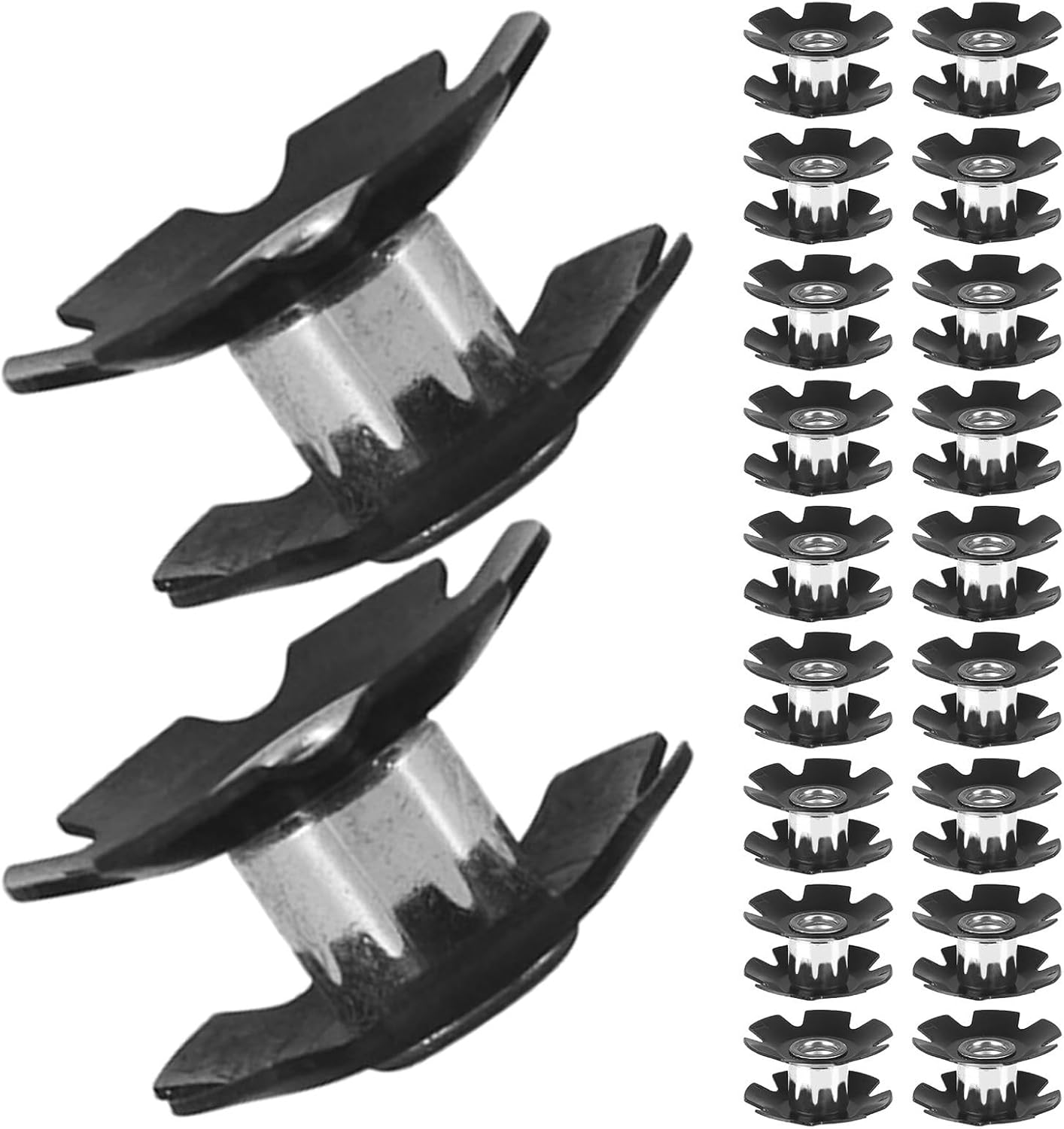 Kisangel Bike Headset Star Nut Black 30pcs for 28.6mm Steering Tubes