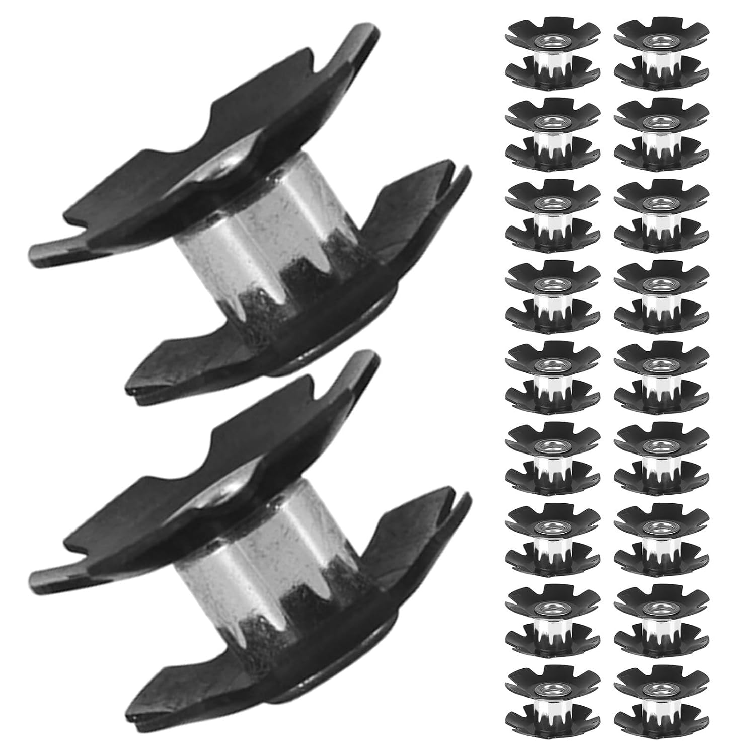 30pcs Bike Fork Star Nut 28.6mm for Steering Tubes Steel Black