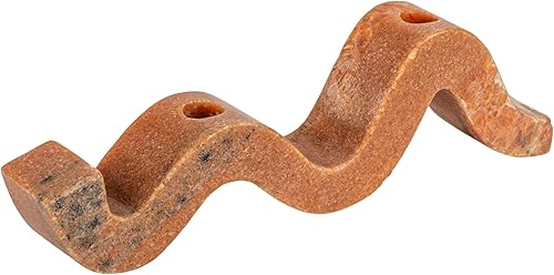 Miniatura 13 de Bloomingville Portavelas de Doble Cono de Mármol Wave, Beige