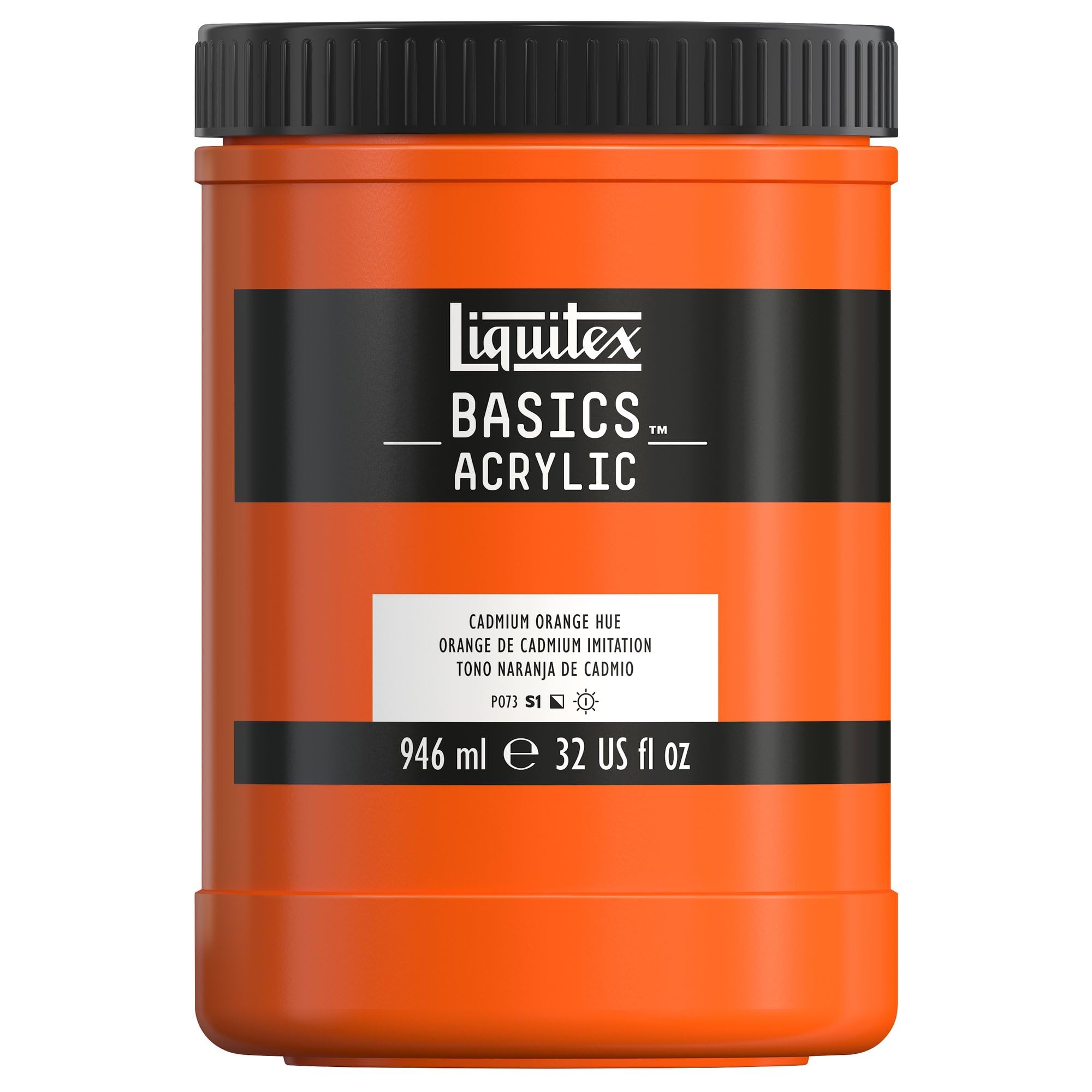 LIQUITEX Basics Acrylic Paint, Cadmium Orange Hue, 946 ml Pot