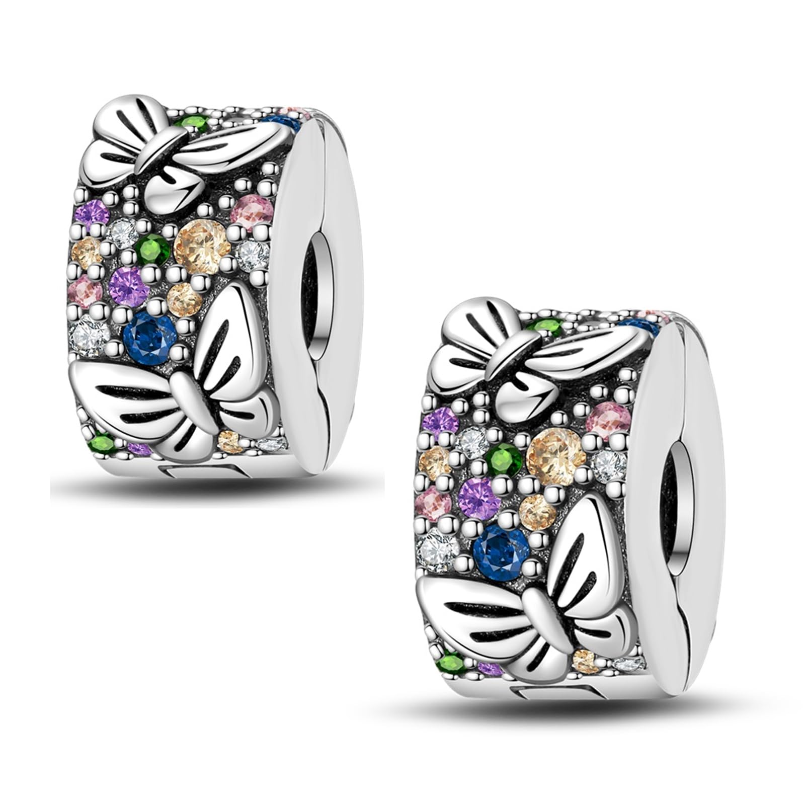 LNQOBU Clip/Stopper Charms für Armband 925 Sterlingsilber Pa
