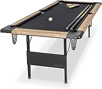 GoSports 6 ft Foldable Pool Table - Portable Billiards with Cues, Balls, Rack & Accessories for Game Rooms